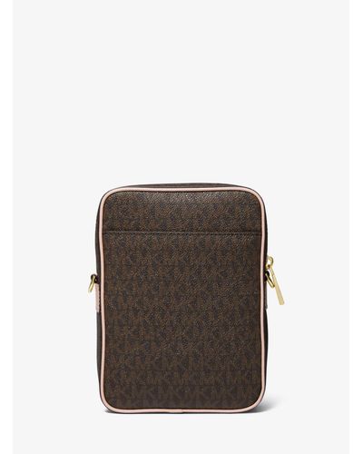 jet set medium logo stripe crossbody bag