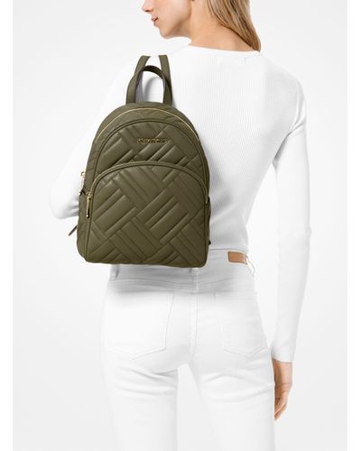 mk quilted backpack
