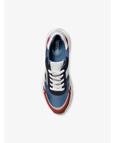 monroe canvas and suede trainer