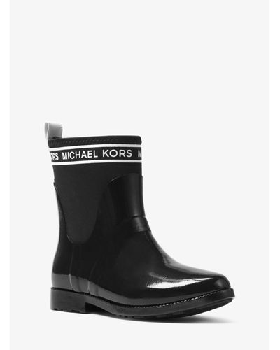 mk black rain boots