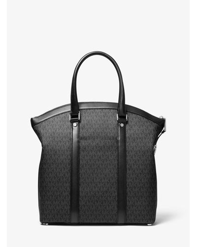 bedford travel large logo stripe dome tote bag