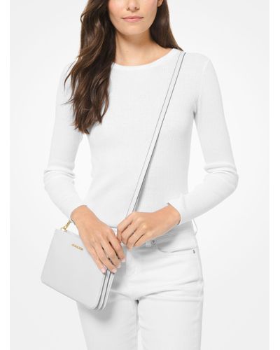 jet set large pebbled leather crossbody bag