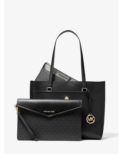 carine large pebbled leather tote bag