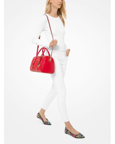 michael michael kors bedford legacy medium pebbled leather shoulder bolsa