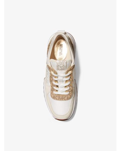 Michael Kors Canvas Muse Mesh And Logo Trainer - Lyst