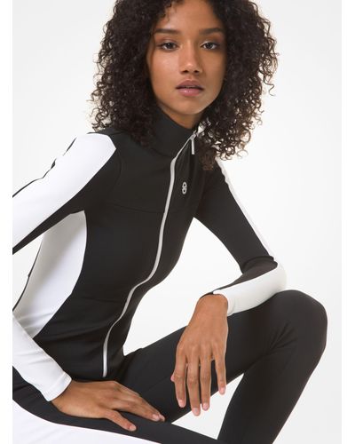 Michael Kors Synthetic Color-block Ski Suit in Black | Lyst