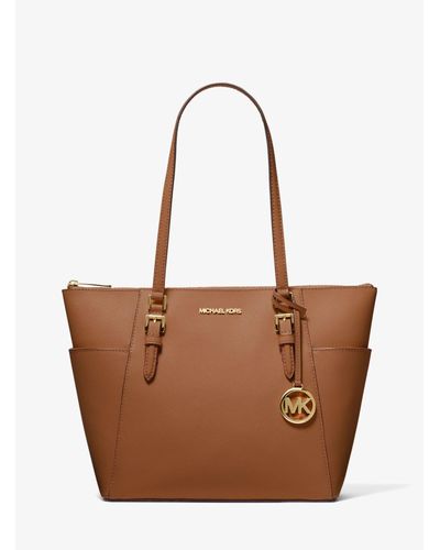 michael kors black and white striped tote