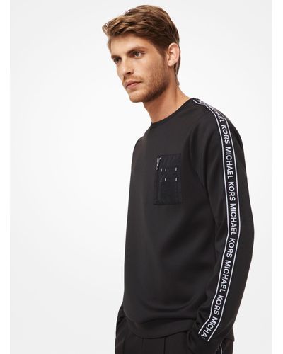 Michael Kors Synthetic Scuba Logo Tape Sweatshirt in Black for Men - Lyst