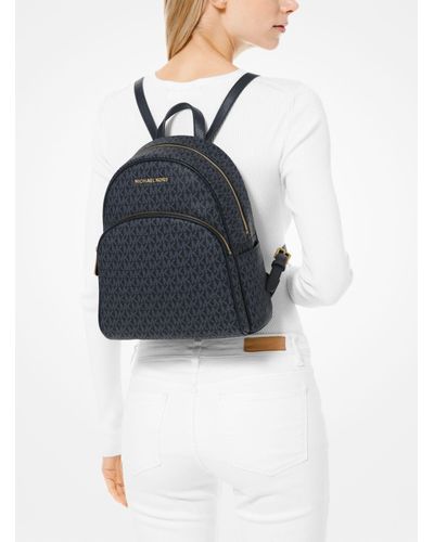 michael kors abbey medium logo backpack