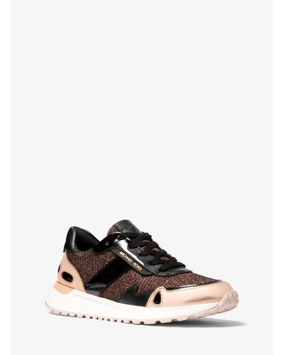 monroe mesh and leather trainer