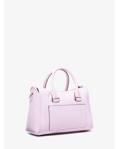 michael kors carine small pebbled leather satchel
