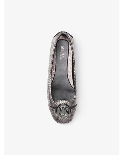 michael kors fulton leather moccasin flats