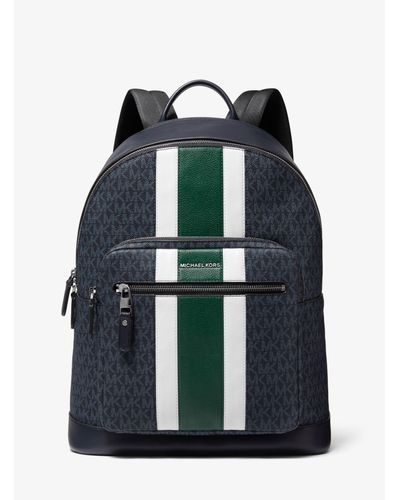 Michael Kors Canvas Hudson Logo Stripe Backpack in Black for Men - Lyst