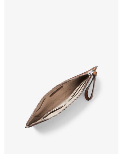 michael kors jet set logo coated canvas pouch