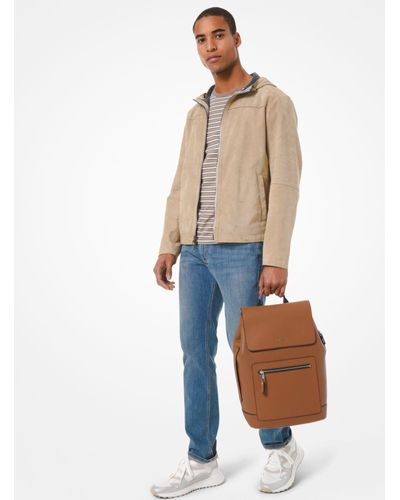 hudson pebbled leather backpack