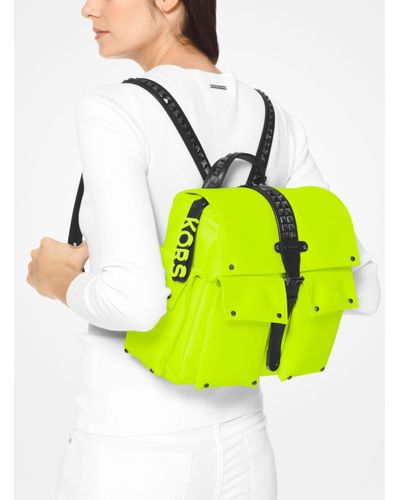 olivia medium studded satin backpack