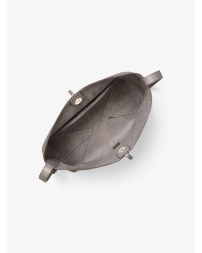 junie large pebbled leather messenger