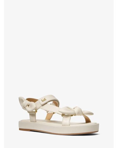 Michael Kors Synthetic Phoebe Bow Sandal in lt Cream (Natural 