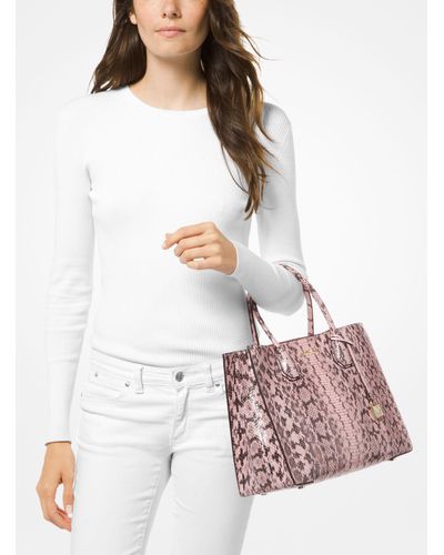michael kors snakeskin tote
