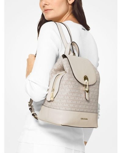 Michael Michael Kors Raven Medium Leather Backpack Black 2024