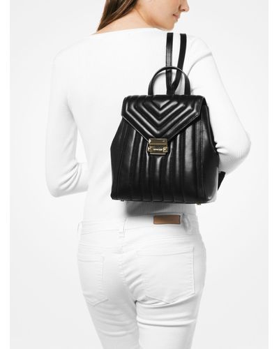 Zaino Whitney medio in pelle trapuntataMICHAEL Michael Kors in Pelle di  colore Nero | Lyst