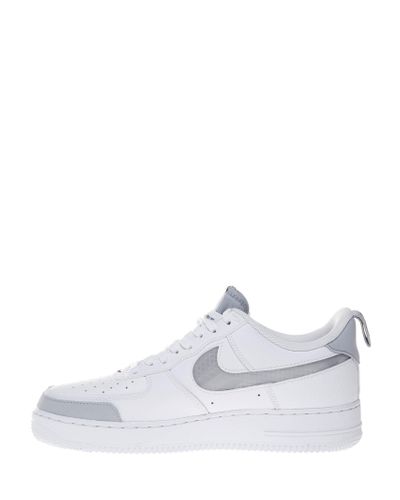 Sneakers bianche Air Force 1 '07 LV8 con swoosh riflettenti e dettagli  grigi.Nike in Pelle da Uomo colore Bianco | Lyst