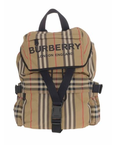 Burberry Synthetic Wilfin Small Icon-stripe And Vintage-check Print 