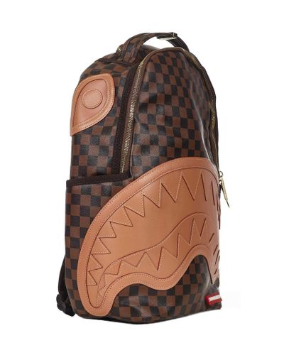 Sprayground Leather Henney Backpack in Red (Brown) for Men | Lyst Australia