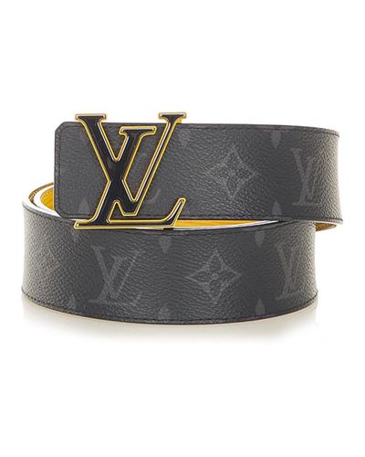 Louis Vuitton Damier Graphite Initiales Belt Canvas in het Zwart - Lyst