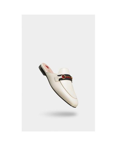 Gucci Princetown Slippers in het Wit - Lyst