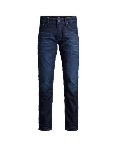 Mike 097 comfort fit jeans i blå fra Jack \u0026 Jones – brando.no