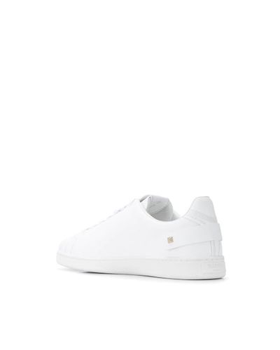 Valentino Leer Sneakers in het Wit voor heren - Lyst