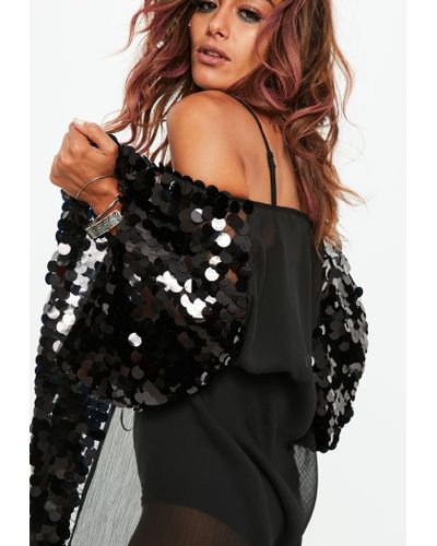 missguided sequin kimono