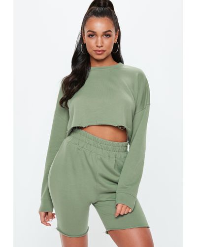 Cropped sweater and shorts set Clearance