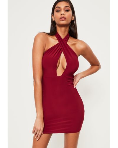 burgundy slinky dress