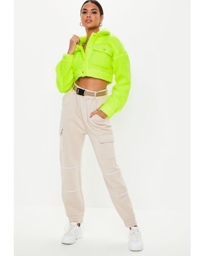 neon yellow cropped jacket
