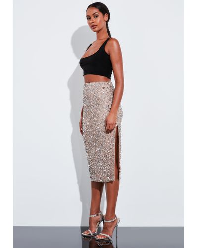 sequin skirt missguided