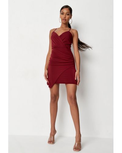 Missguided Synthetic Slinky Wrap Over ...