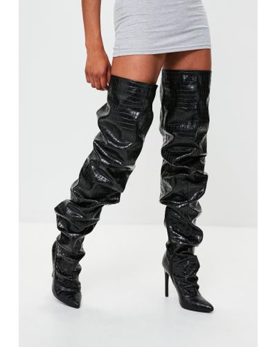missguided thigh high boots
