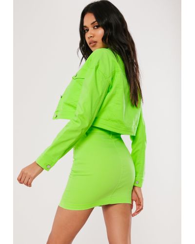 neon green jean jacket