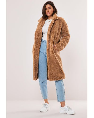 tan teddy coat womens
