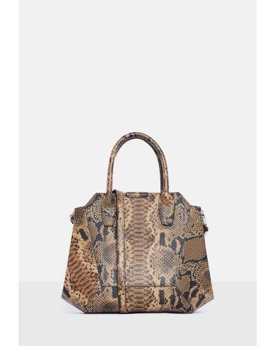 brown snake print bag
