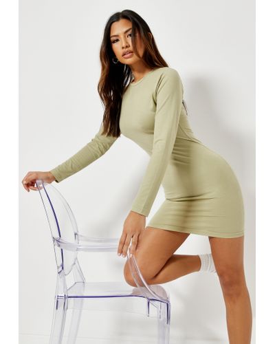 crew neck mini dress