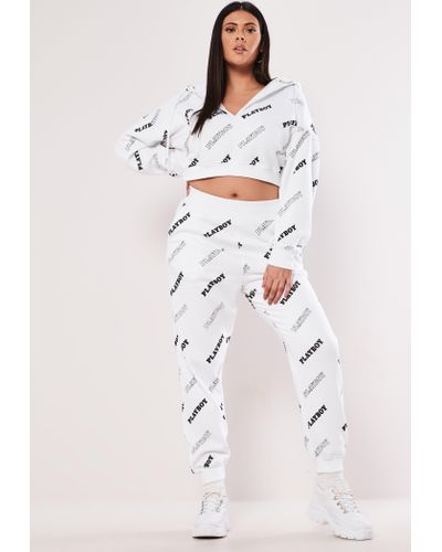 playboy repeat print joggers