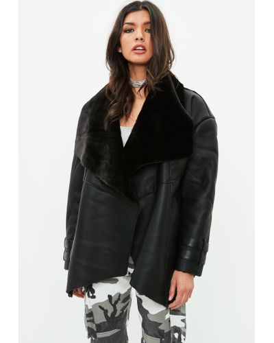 shearling waterfall jacket