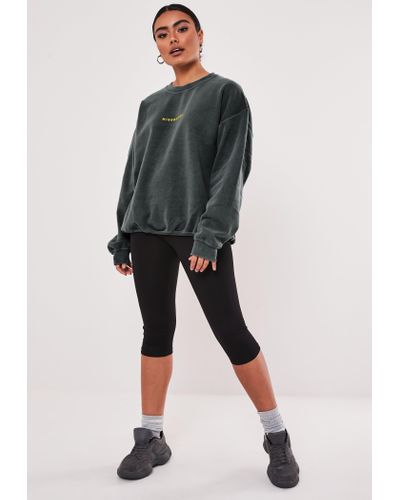 missguided slogan washed joggers
