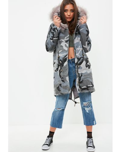grey camo coat
