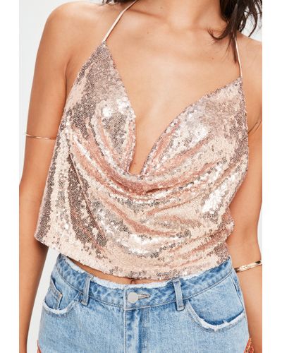 gold halter top
