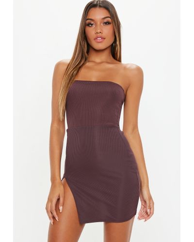 thigh split dress mini
