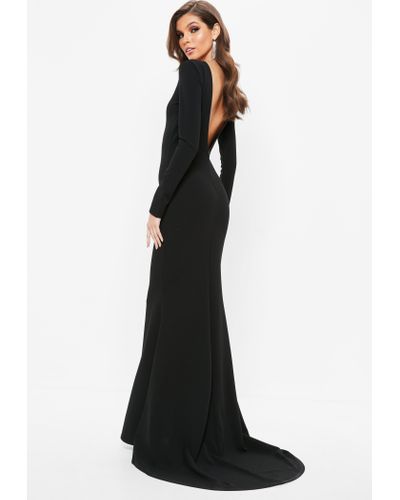 black open back gown